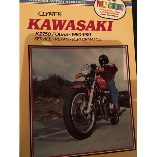 KAWASAKI KZ 750 FOURS 1980 1981 CLYMER WORKSHOP MANUAL