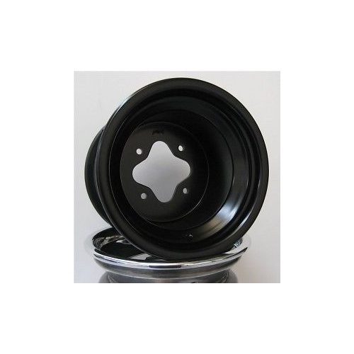 DOUGLAS A5 BLACK ALLOY ROLLED EDGE FRONT 10X5 RIMS HONDA SUZUKI ...