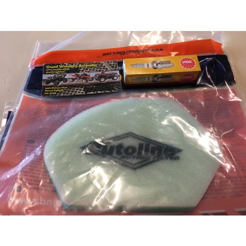 SUZUKI DS JR 80 FOAM AIR FILTER ELEMENT & NGK SPARK PLUG SERVICE KIT