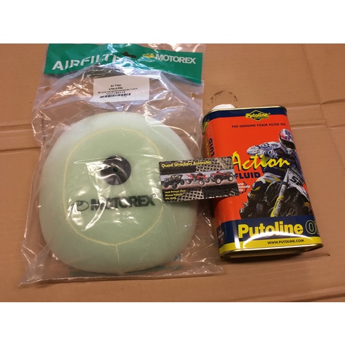 KTM 85 125 150 200 250 300 350 450 500 MOTOREX FOAM AIR FILTER & PUTOLINE OIL