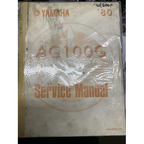 YAMAHA AG 100 G 1980 GENUINE YAMAHA WORKSHOP / SERVICE MANUAL