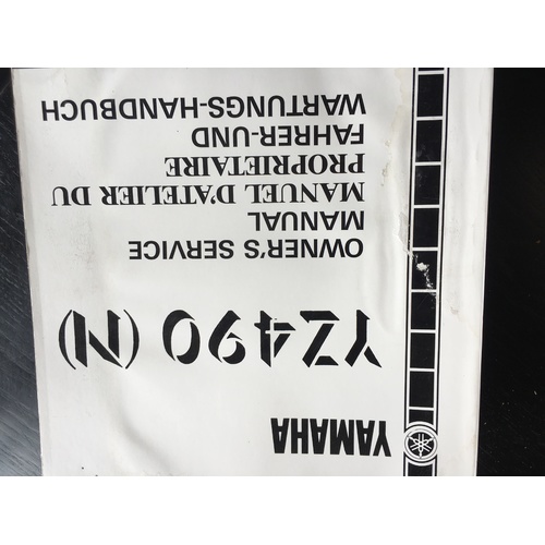 YAMAHA YZ 490 N GENUINE YAMAHA SERVICE  WORKSHOP MANUAL