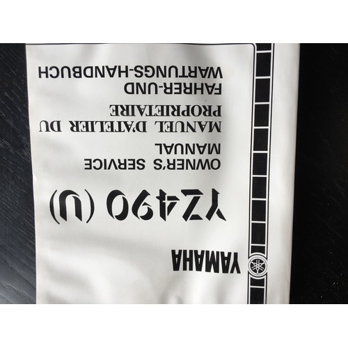 YAMAHA YZ 490 U GENUINE YAMAHA SERVICE  WORKSHOP MANUAL