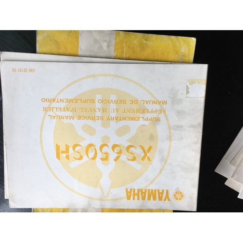 YAMAHA XS 650 SH SUPPLEMENTARY YAMAHA SERVICE  WORKSHOP MANUAL
