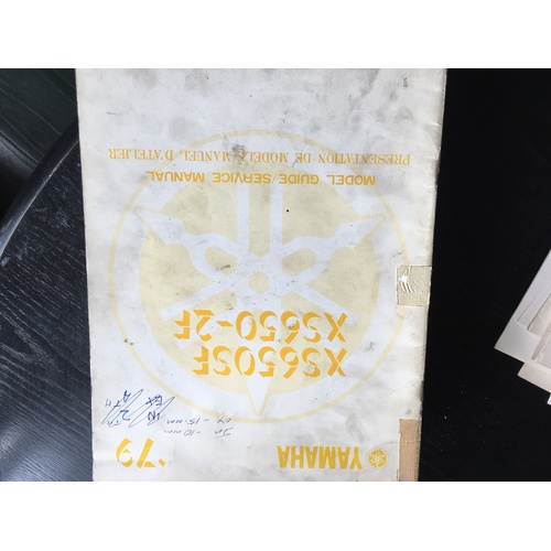 YAMAHA XS 650 SF 2F 79 SUPPLEMENTARY YAMAHA SERVICE  WORKSHOP MANUAL