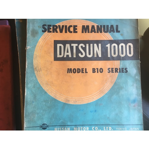 DATSUN 1000 MODEL B10 NISSAN SERVICE WORKSHOP MANUAL