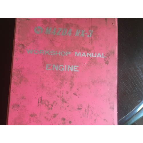 MAZDA RX3 ENGINE TOYO KOGYO WORKSHOP SERVICE MANUAL