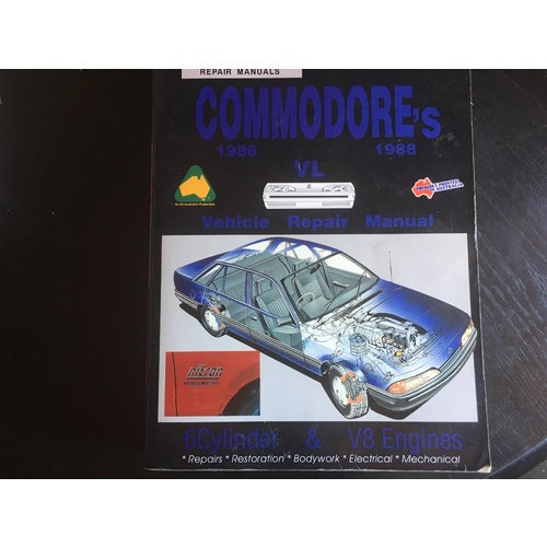 COMMODORE LEXEN 1986 1988 VL 6CYL V8 MAX ELLERY REPAIR SERVICE WORKSHOP MANUAL
