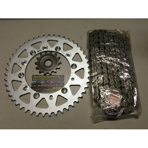 YAMAHA WR 450  CHAIN AND SPROCKET KIT 14 48  SPROCKETS X RING 520 CHAIN