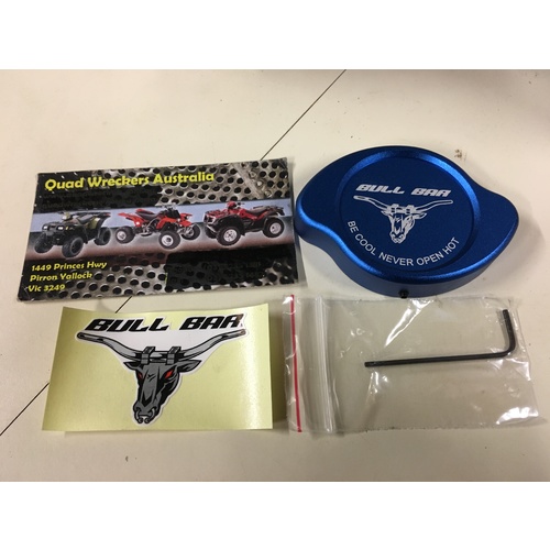 BLUE ALLOY RADIATOR CAP COVER JAP TYPE YAMAHA YZ WR YZF WRF RMX RMZ KX CR  BLING