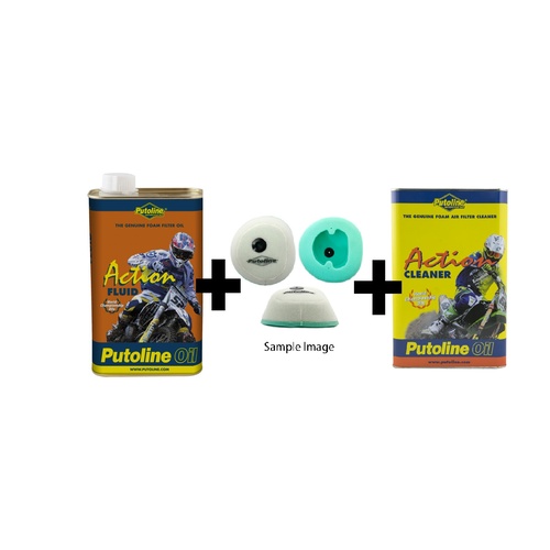 PUTOLINE  AIR FILTER KTM 250 EXCF 2017 + FILTER OIL 1LT & FILTER CLEANER 4 LT