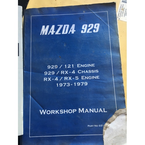 MAZDA 929 1973 1979 BOOKWORKS WORKSHOP MANUAL