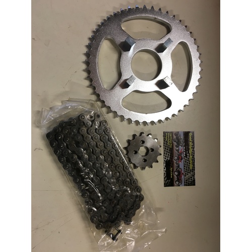 HONDA XR 75 & XR 80 R CHAIN & SPROCKET KIT 14 T FRONT 44 T REAR 420 CHAIN  UP TO 84 