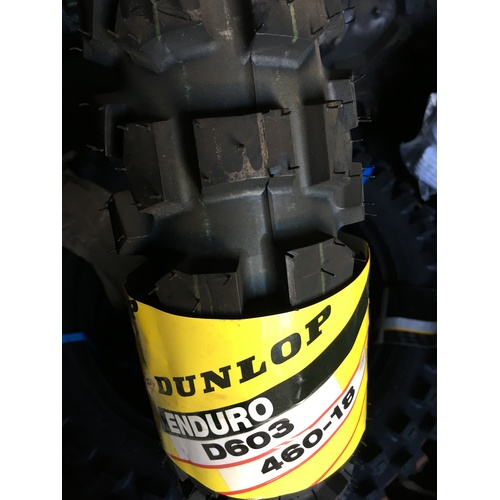 DUNLOP 603 ROAD LEGAL REAR TYRE 4.60 X 18 RWC DOT