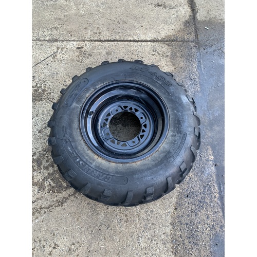 POLARIS SPORTSMAN REAR RIM & TYRE 25 X 10 X 12 12 X 6 4 X 156 PCD PL-63 SPARE 