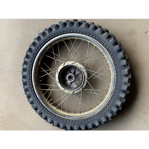 YAMAHA AG 100 175 2 STROKE AG200 FARM BIKE REAR WHEEL - RIM - TYRE 18 INCH