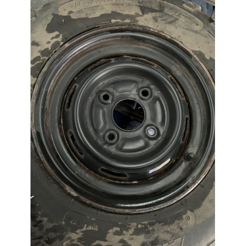 YAMAHA RHINO YXR 660 700 FRONT RIM ONLY  WHEEL BLACK some surface rust