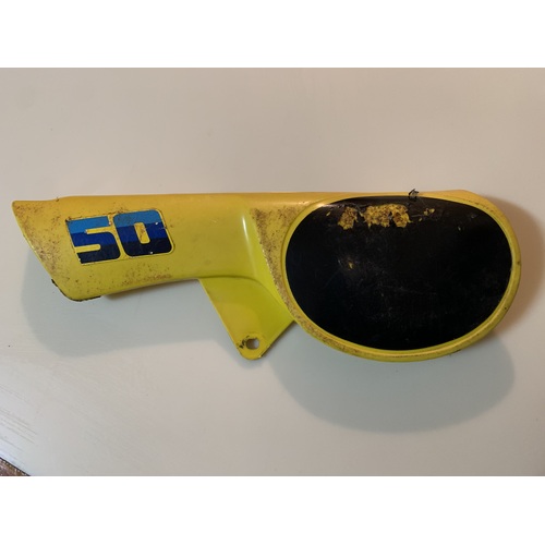 SUZUKI JR 50 1984 - 1999 LEFT SIDE PLASTIC SIDE COVER NUMBER PLATE