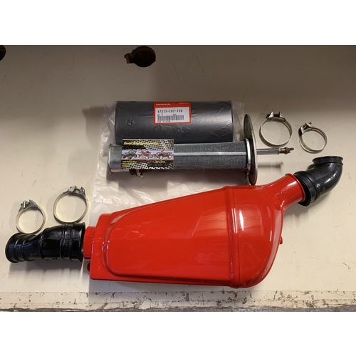 HONDA CT 110 POSTIE AIR FILTER BOX ASSEMBLY DUCTS , CLAMPS COMPLETE