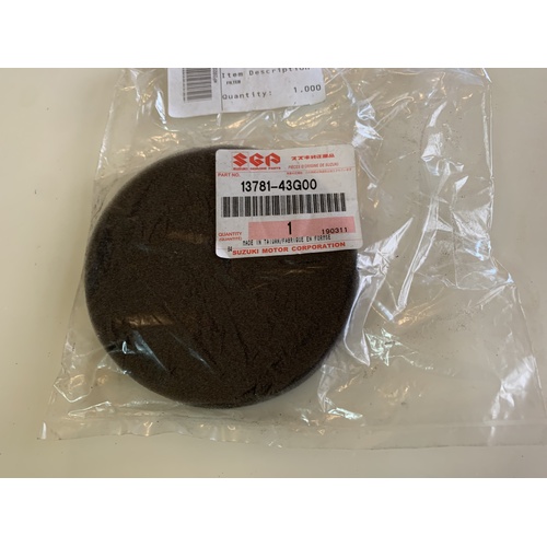 GENUINE SUZUKI FOAM AIR FILTER ELEMENT SUZUKI LTZ 50 2006 - 2023 13781-43G00