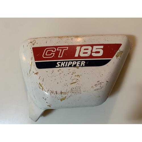 HONDA CT 185 SKIPPER  AG LEFT SIDE PLASTIC COVER WHITE  33646-382-6700