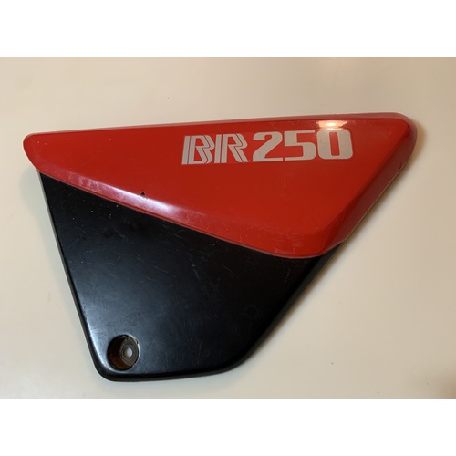 KAWASAKI BR 250 LEFT HAND SIDE PLASTIC FRAME BATTERY COVER RED