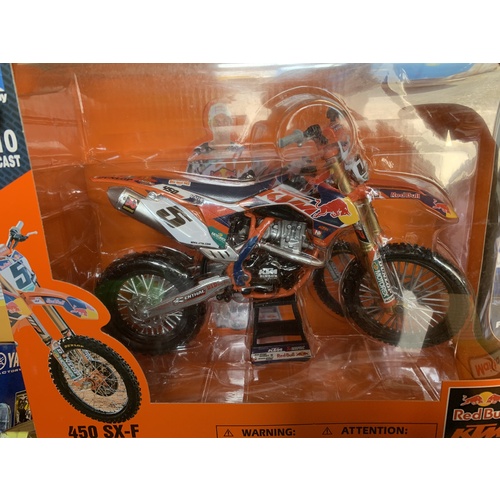 RYAN DUNGEY RED BULL KTM 450 SX   TOY MODEL DIECAST 1:10 SCALE GIFT IDEA CHRISTMAS