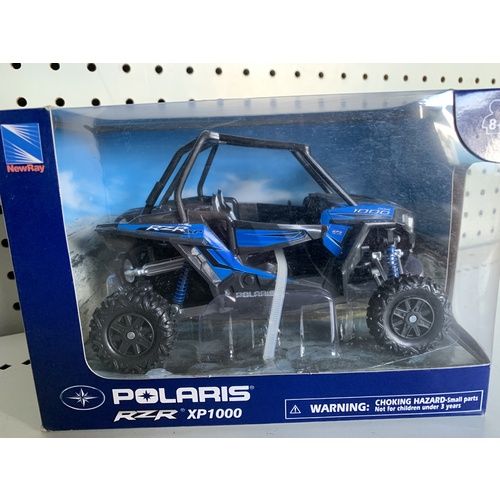 POLARIS RZR XP 1000  SXS OFF ROAD RACE MODEL DIECAST 1:18 SCALE BLUE