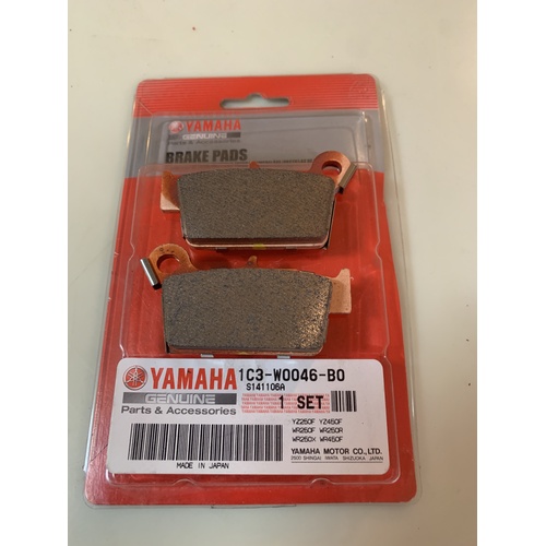 GENUINE YAMAHA YZ 125 250 X YZF 250 450 FX WR WRF REAR BRAKE PADS 1C3-W0046-B0
