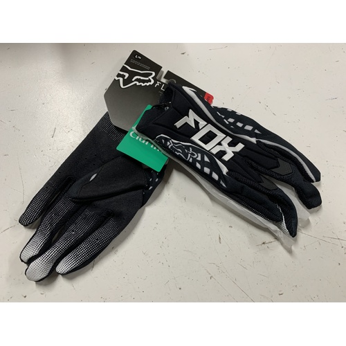 FOX RACING MX FLEXAIR RACE GLOVES  BLACK  SIZE LARGE CLEARANCE