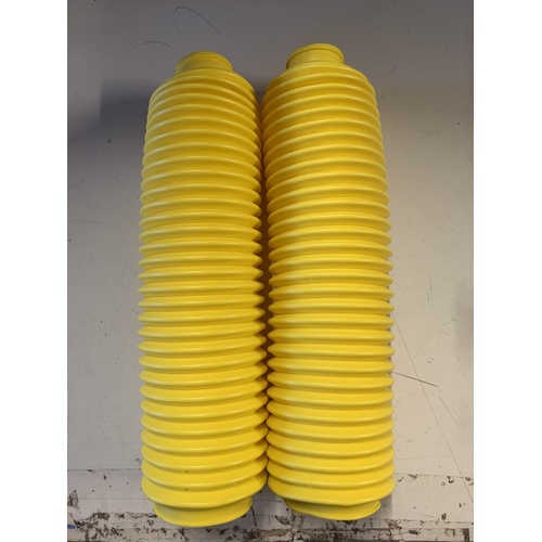 SMALL PROGRIP FORK BOOTS GATOR VMX 40 / 45 mm BOTTOM 34 /37 mm TOP YELLOW RM DR
