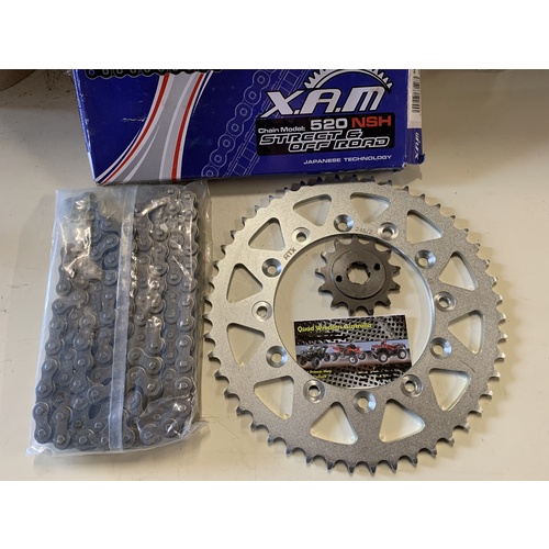 HONDA XR 250 R CHAIN + SPROCKET KIT 13 48 MTX SPROCKETS 520 CHAIN 88 - 89