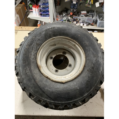 KAWASAKI MULE 4010 KAF 950 DIESEL USED FRONT WHEEL - RIM TYRE 23 11 10