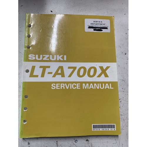 GENUINE SUZUKI LTA KING QUAD 700 X WORKSHOP SERVICE MANUAL BOOK KINGQUAD 99500-46060-01E