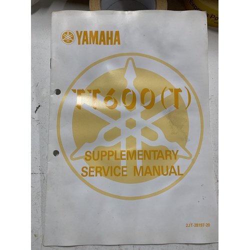 YAMAHA TT 600 T SUPPLEMENTARY SERVICE  MANUAL 2JT-28197-20 WIRING DIAGRAM 