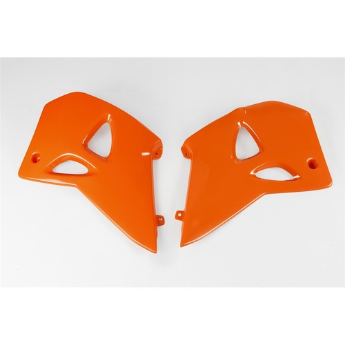 UFO KTM SC SX 1996 - 1999 ORANGE 400 620 EXC RADIATOR FUEL TANK SHROUDS PAIR SET LEFT AND RIGHT