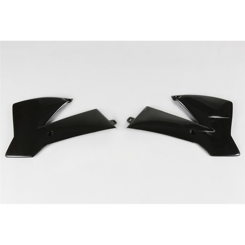 UFO KTM SX 65 2002 - 2008  BLACK RADIATOR FUEL TANK SHROUDS PAIR SET LEFT AND RIGHT