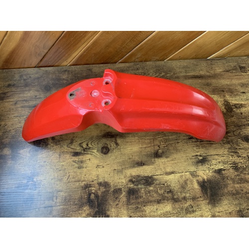 HONDA XR 100 80  2001 2002 2003 USED FRONT RED MUG GUARD FENDER