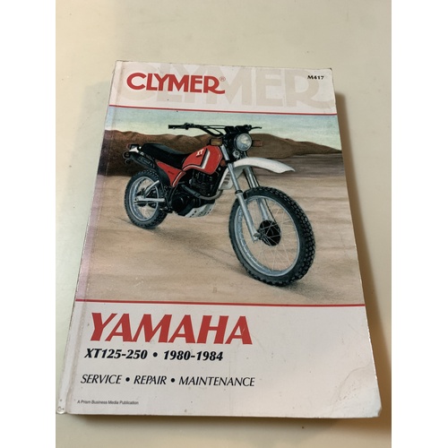 CYLMER YAMAHA XT 125 250 1980 - 1984 SINGLE WORK SHOP SERVICE MANUAL M417 RED