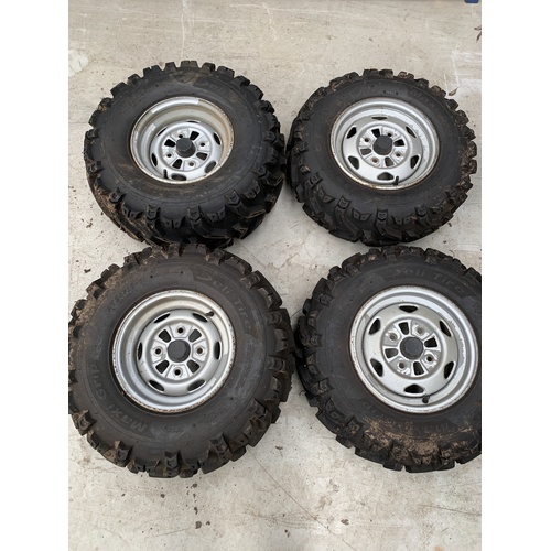 HONDA TRX 420 FA FPA FA6 IRS RIMS AND TYRES SET 24 X 8 X 12 24X10X11 MAXI GRIP MUD TYRES