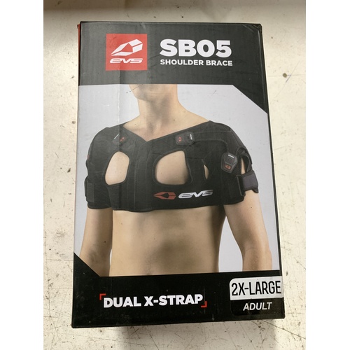 EVS DOUBLE SHOULDER BRACE SB05 ADULT 2XL BLACK