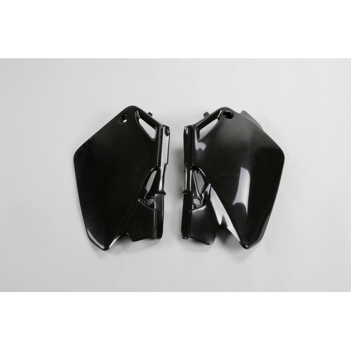 UFO HONDA CR 85 2003 - 2007  BLACK SIDE NUMBER PLATE SET PAIR LEFT AND RIGHT