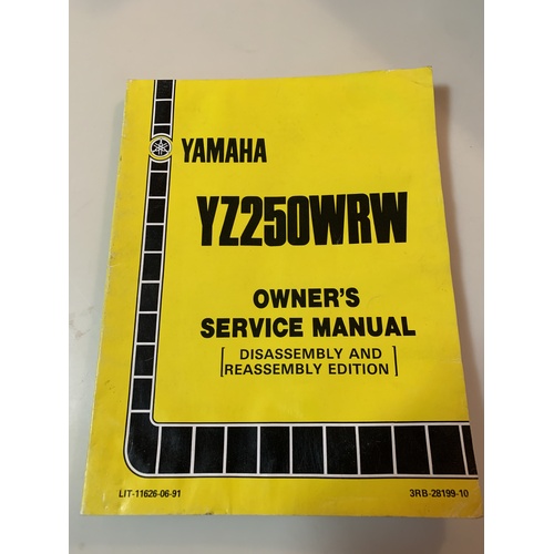 GENUINE YAMAHA YZ250WRW YZ 250 WR  W 1990 SEVICE WORK SHOP MANUAL 3BR-28199-10