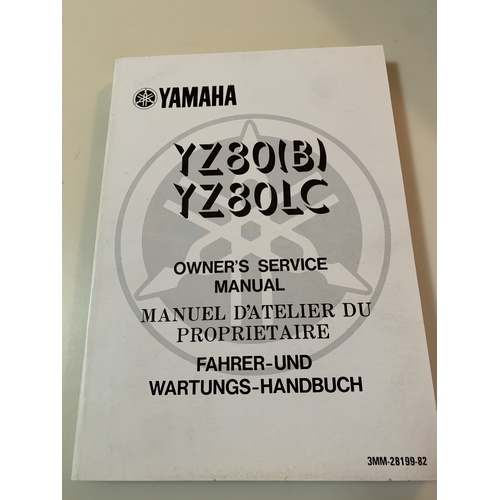 GENUINE YAMAHA  WORKSHOP SERVICE MANUAL YZ 80B LC ( 1991 ) 3MM-28199-82