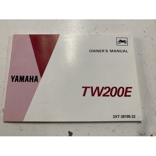 YAMAHA TW 200 E FAT WHEEL OWNERS HAND BOOK MANUAL 3XT-28199-22