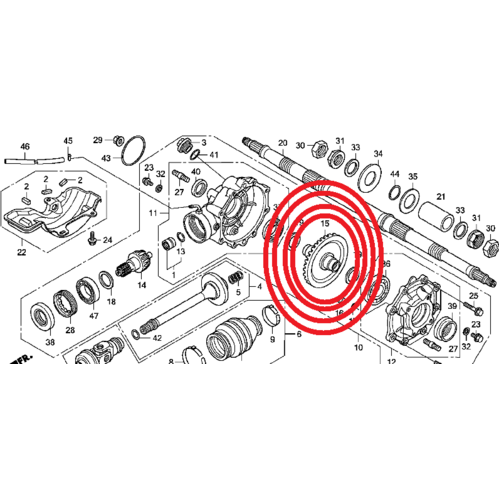 HONDA TRX 420 BRAND NEW REAR CROWN WHEEL 41431-HP5-600 2007 - 2013 STRAIGHT AXLE MODELS