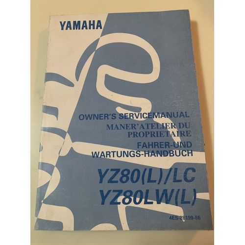 GENUINE YAMAHA WORKSHOP SERVICE MANUAL YZ 80 L LC LW ( 1999 ) 4ES-28199-86