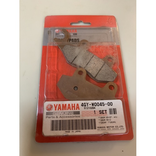 GENUINE YAMAHA TTR 250 R FRONT BRAKE PADS 1994 - 2011 4GY-W0045-00