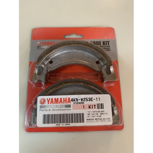 GENUINE YAMAHA TTR 125 E L S BRAKE SHOES FRONT OR REAR 4KN-W253E-11 TW200
