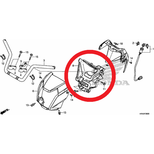 HONDA TRX 500 FM6 FA6 FA7 520 FM1 FM2 SPEEDO HEAD LIGHT MOUNT STAY  53207-HR6-A60